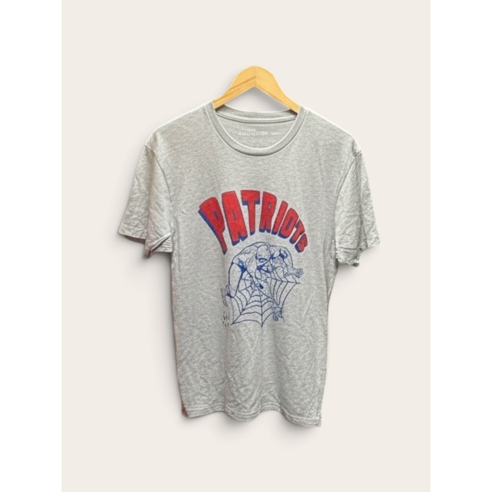 Junk Food Mens New England Patriots Spider-Man T-Shirt Heather Gray Medium NWOT